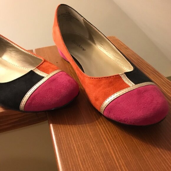 Liz Claiborne “Blake” suede color block flat shoe size 7.5 - Picture 5 of 10